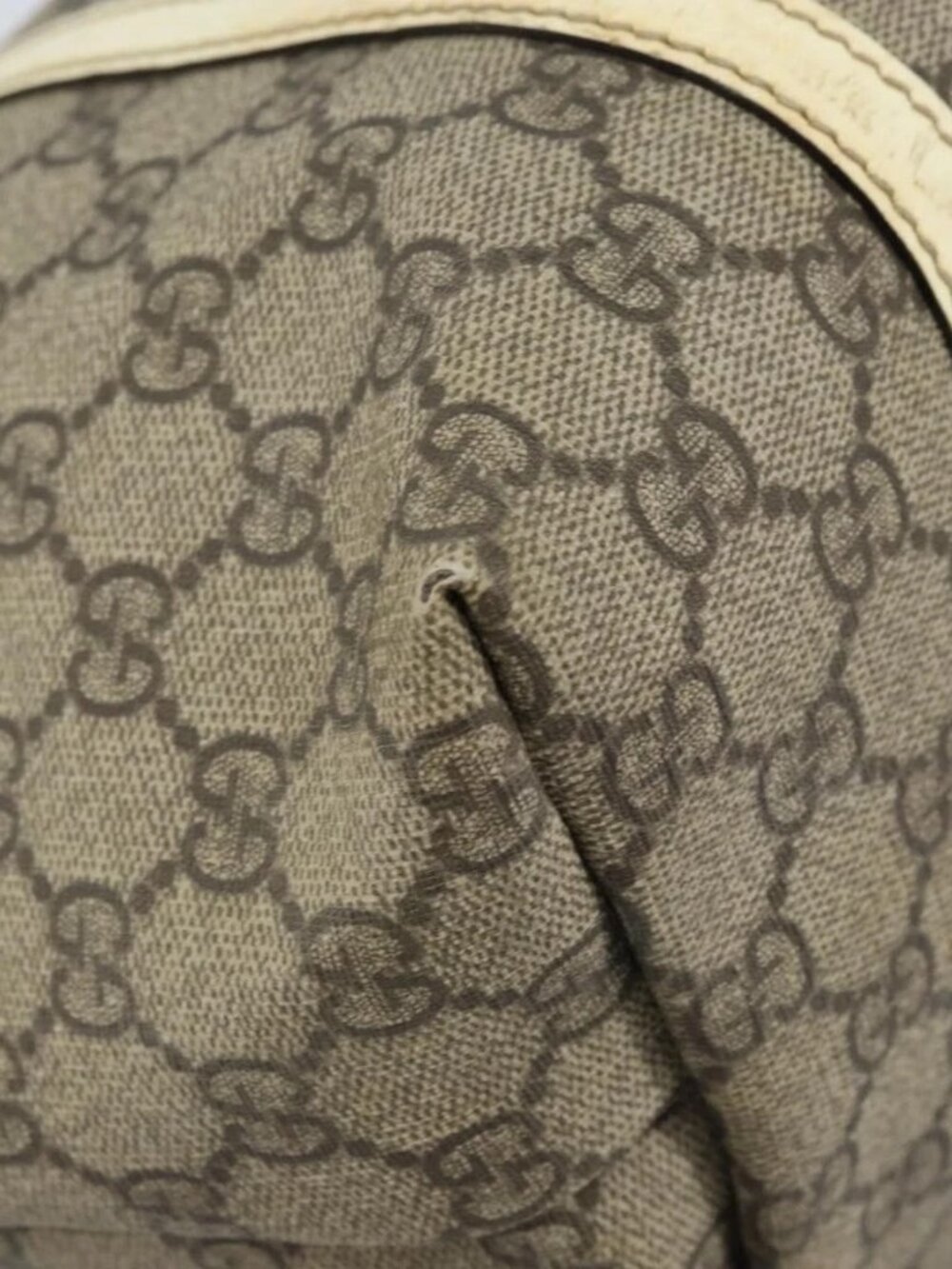 GUCCI GG Supreme Tote Bag PVC Beige Gold 197953 Auth ka2787 - Picture 11 of 15